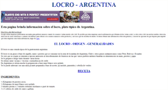 Desktop Screenshot of locroargentina.argentinamate.com.ar